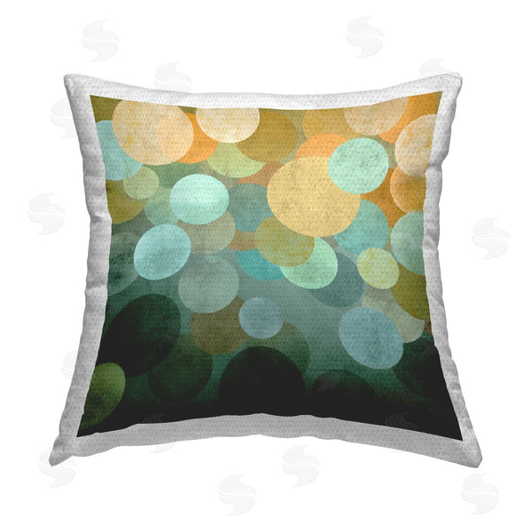 Stupell Industries Brent Nelson | Abstract Circles Green & Yellow Printed Throw Pillow