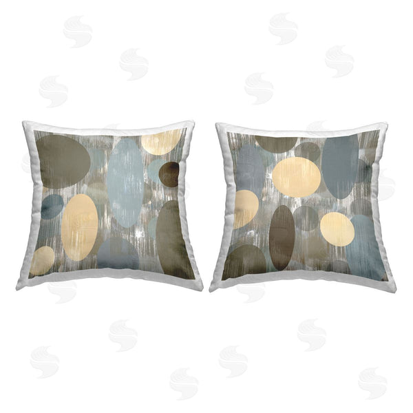 stupell industries Brent Nelson | Contemporary Geometric Circles Pattern Printed Throw Pillow Set