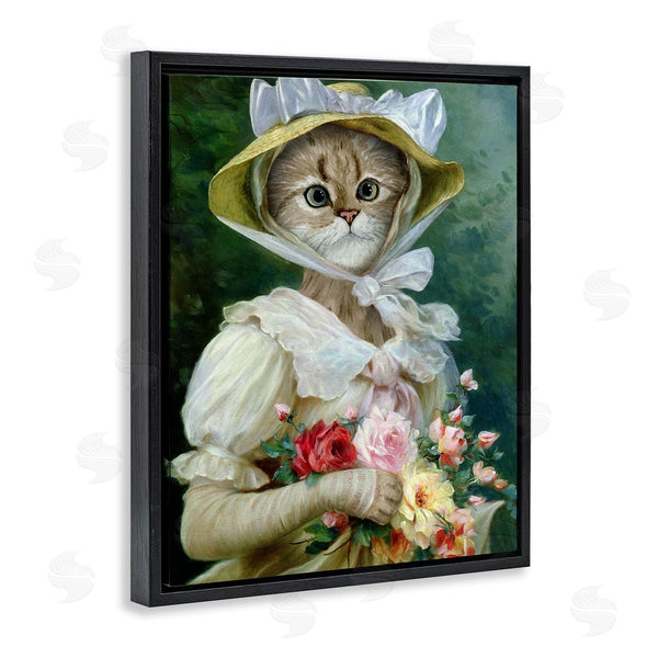 Stupell Industries Brett Blumenthal | Antique Portrait Cat Humor