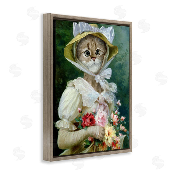 Stupell Industries Brett Blumenthal | Antique Portrait Cat Humor