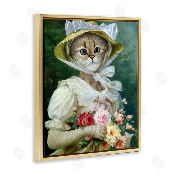 Stupell Industries Brett Blumenthal | Antique Portrait Cat Humor