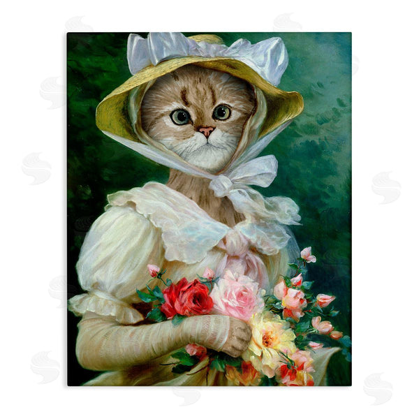 stupell industries Brett Blumenthal | Antique Portrait Cat Humor