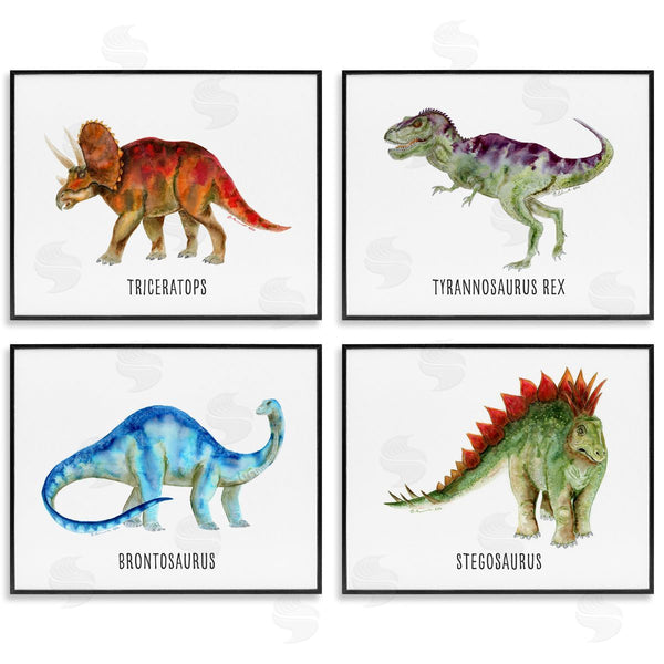 Stupell Industries Brett Blumenthal | Educational Dinosaur Types Wall Art