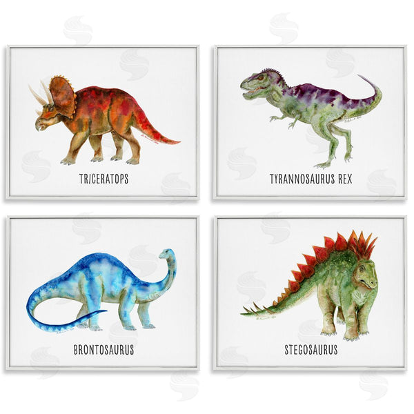 Stupell Industries Brett Blumenthal | Educational Dinosaur Types Wall Art