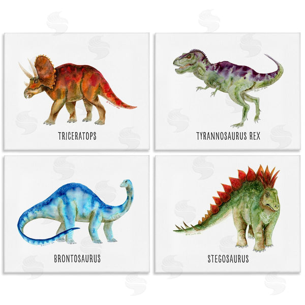 stupell industries Brett Blumenthal | Educational Dinosaur Types Wall Art