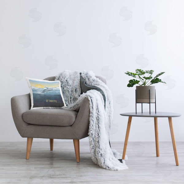 Stupell Industries Brett Blumenthal | Go Explore Whale Breach Printed Throw Pillow