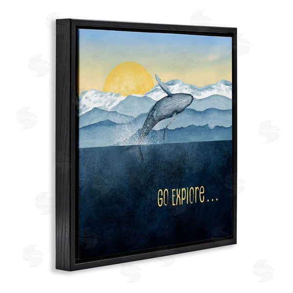 Stupell Industries Brett Blumenthal | Go Explore Whale Breach Wall Art