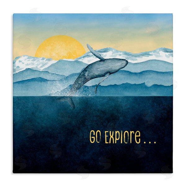 stupell industries Brett Blumenthal | Go Explore Whale Breach Wall Art