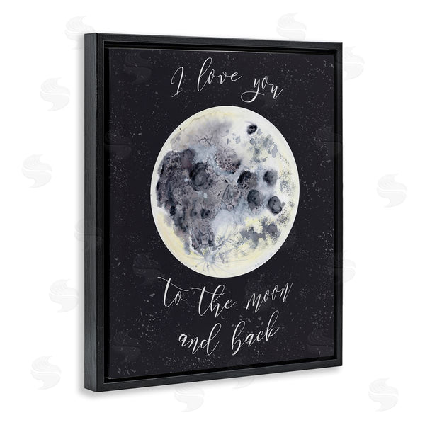 Stupell Industries Brett Blumenthal | Love You To Moon Watercolor