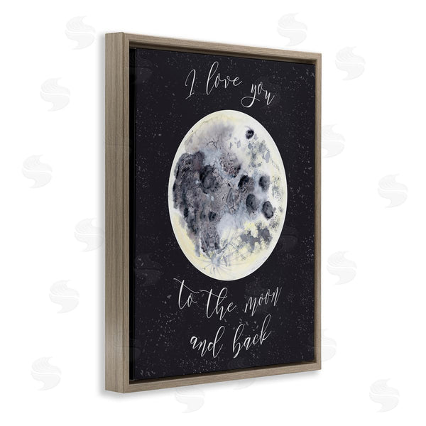Stupell Industries Brett Blumenthal | Love You To Moon Watercolor