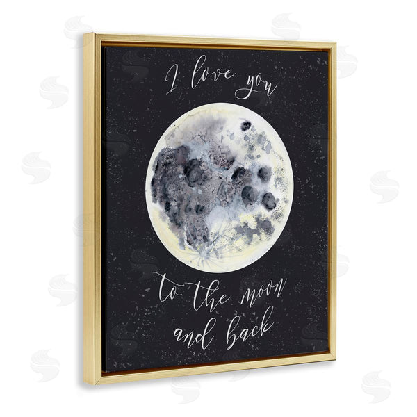 Stupell Industries Brett Blumenthal | Love You To Moon Watercolor