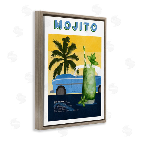 Stupell Industries Brett Blumenthal | Mojito & Automobile Recipe