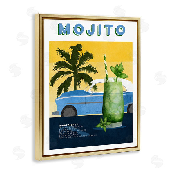 Stupell Industries Brett Blumenthal | Mojito & Automobile Recipe