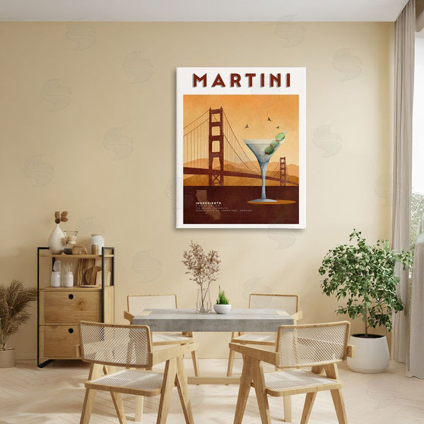 Stupell Industries Brett Blumenthal | Retro Martini & Bridge View Wall Art