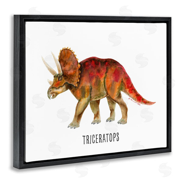 Stupell Industries Brett Blumenthal | Triceratops Dinosaur Learning