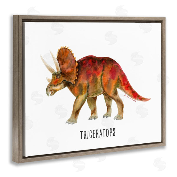 Stupell Industries Brett Blumenthal | Triceratops Dinosaur Learning