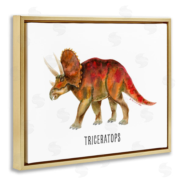 Stupell Industries Brett Blumenthal | Triceratops Dinosaur Learning