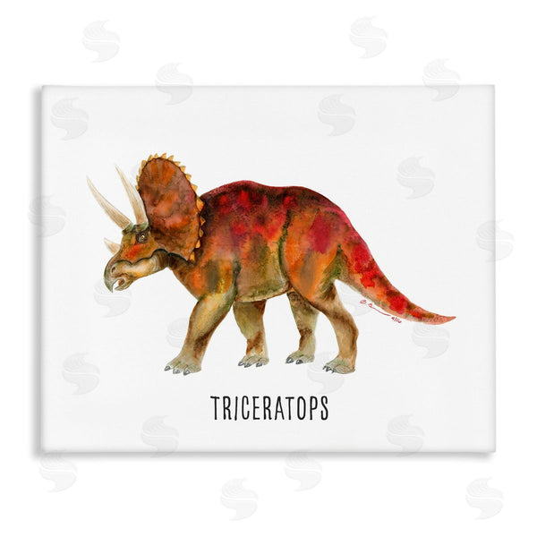 stupell industries Brett Blumenthal | Triceratops Dinosaur Learning