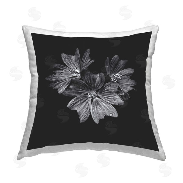 stupell industries Brian Carson | Blossom Trio on Black Printed Throw Pillow