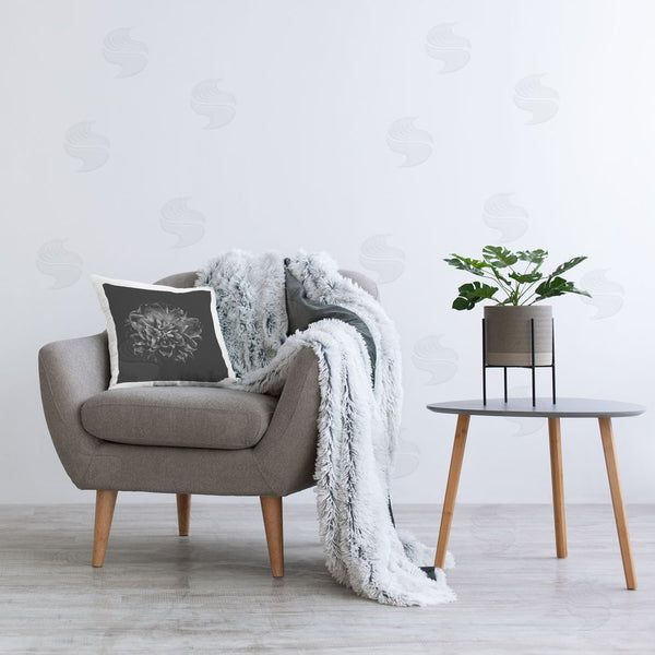 Stupell Industries Brian Carson | Dark Carnation On Black Printed Throw Pillow