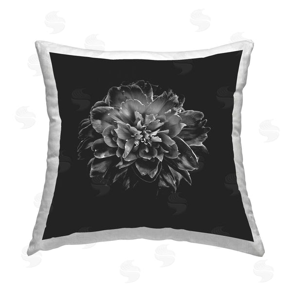 stupell industries Brian Carson | Dark Carnation on Black Printed Throw Pillow
