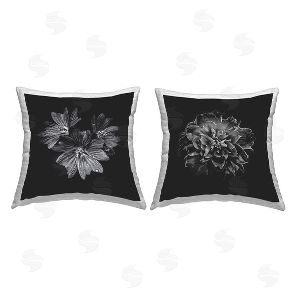 Stupell Industries Brian Carson | Mod Dahlia & Geranium Bloom Printed Throw Pillow Set