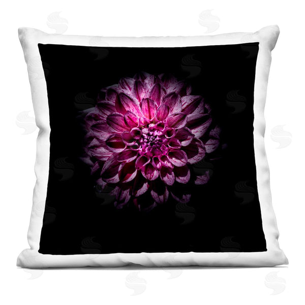 stupell industries Brian Carson Photography | Purple Dahlia Dark Contemporary Printed Throw Pillow