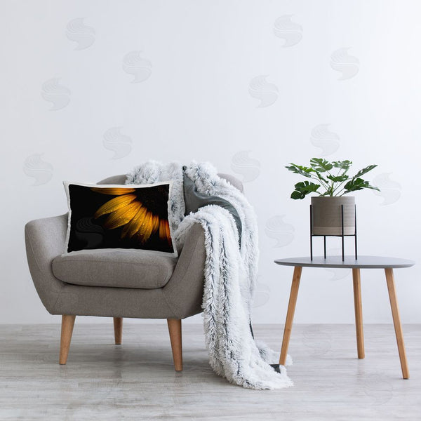 Stupell Industries Brian Carson Photography | Water Droplets On Sunflower Printed Throw Pillow