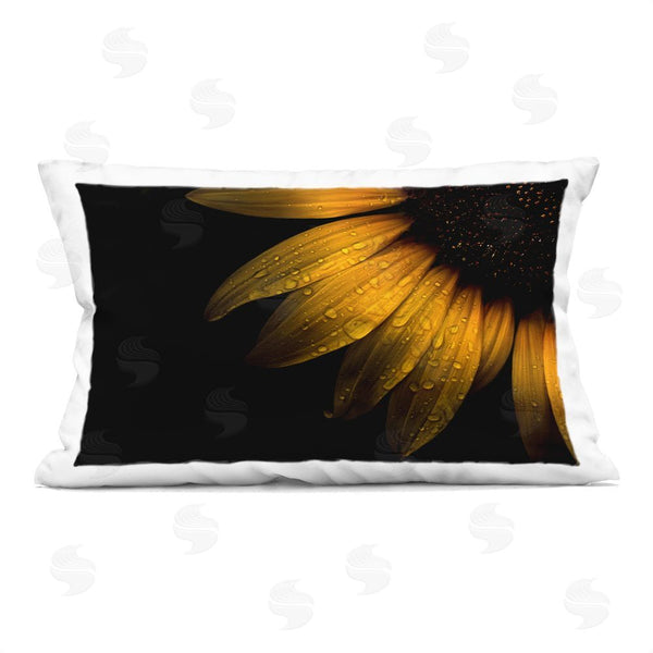 stupell industries Brian Carson Photography | Water Droplets on Sunflower Printed Throw Pillow