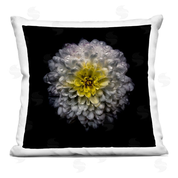 stupell industries Brian Carson Photography | White And Yellow Mum Printed Throw Pillow