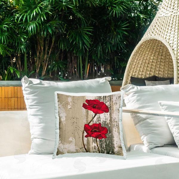 Stupell Industries Brian Foster | Red Anemones Duo Printed Throw Pillow