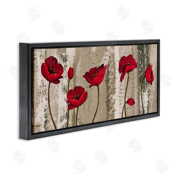 Stupell Industries Brian Francis | Red Poppies Rustic Pattern Wall Art