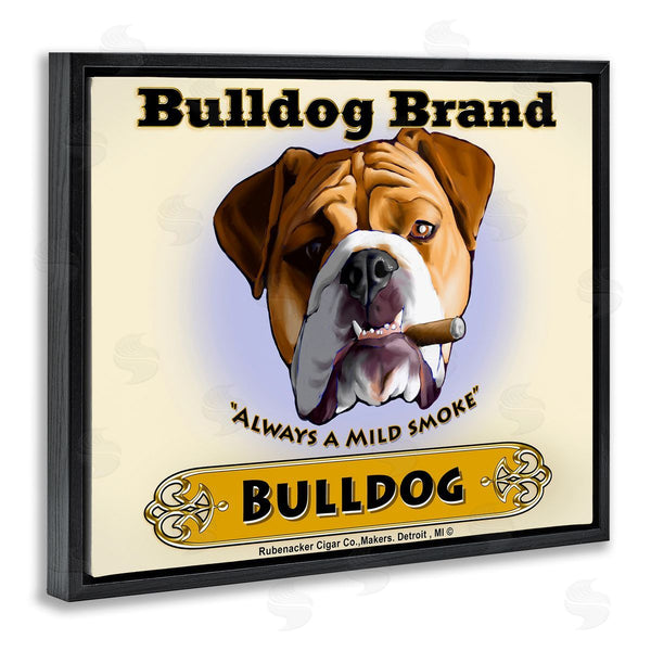 Stupell Industries Brian Rubenacker | Bulldog Brand Mild Smokes Vintage Pet Advertisement Wall Art