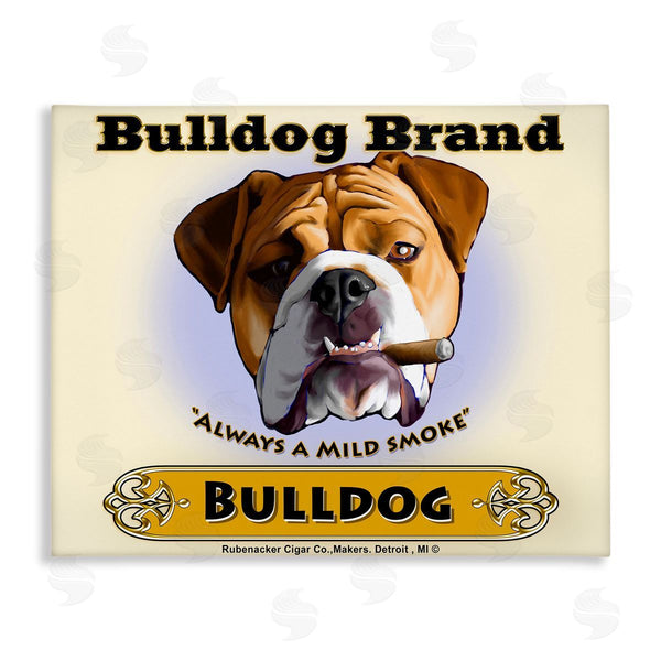 stupell industries Brian Rubenacker | Bulldog Brand Mild Smokes Vintage Pet Advertisement Wall Art