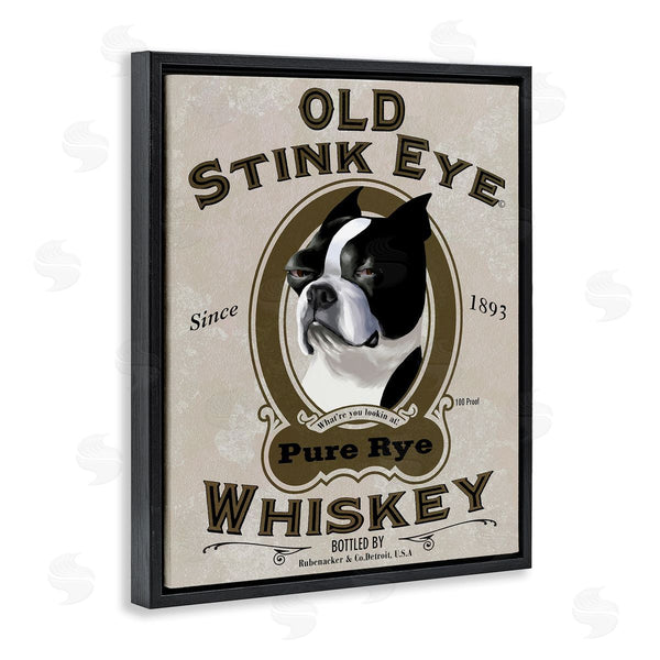Stupell Industries Brian Rubenacker | Old Stink Eye Whiskey Vintage Pet Dog Advertisement Wall Art