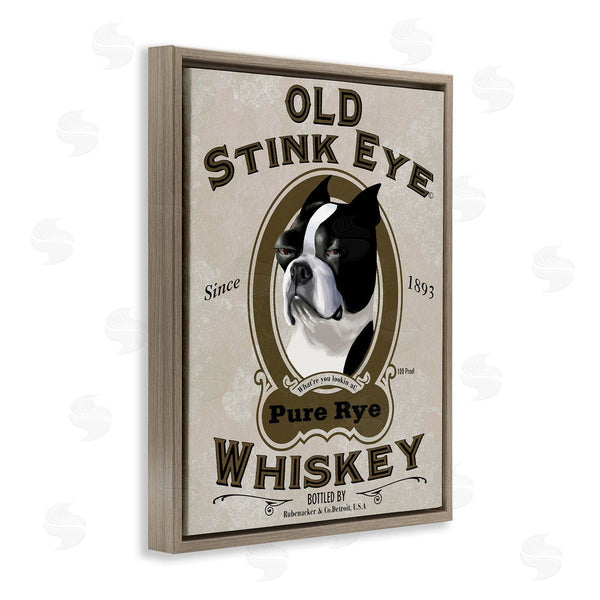 Stupell Industries Brian Rubenacker | Old Stink Eye Whiskey Vintage Pet Dog Advertisement Wall Art