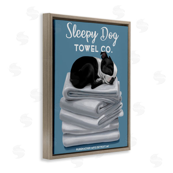 Stupell Industries Brian Rubenacker | Vintage Sleepy Dog Towel Co Wall Art