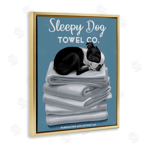 Stupell Industries Brian Rubenacker | Vintage Sleepy Dog Towel Co Wall Art