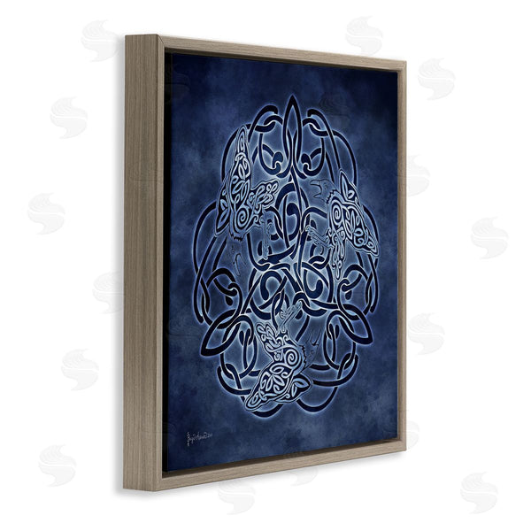 Stupell Industries Brigid Ashwood | Blue Celtic Raven Pattern