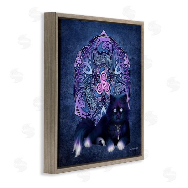 Stupell Industries Brigid Ashwood | Celtic Black Cat Fractal