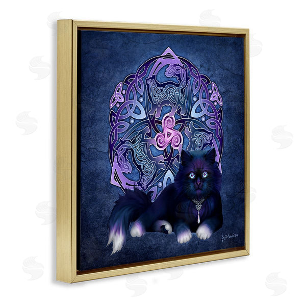 Stupell Industries Brigid Ashwood | Celtic Black Cat Fractal