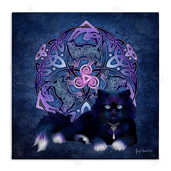 stupell industries Brigid Ashwood | Celtic Black Cat Fractal