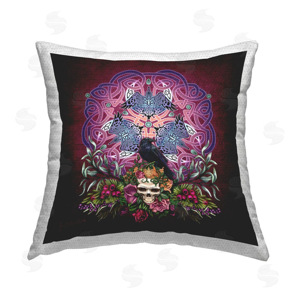 Stupell Industries Brigid Ashwood | Celtic Morrigans Raven Printed Throw Pillow