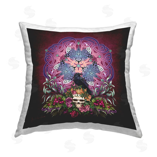 stupell industries Brigid Ashwood | Celtic Morrigans Raven Printed Throw Pillow