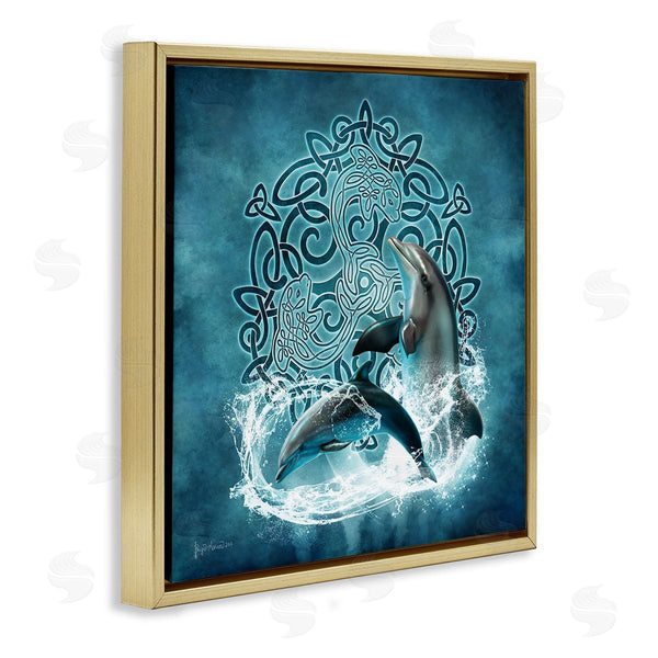 Stupell Industries Brigid Ashwood | Dolphin Celtic Knot Pattern