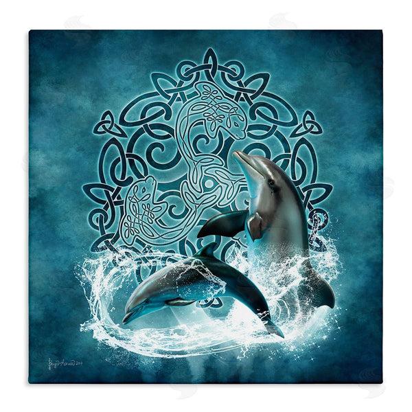 stupell industries Brigid Ashwood | Dolphin Celtic Knot Pattern