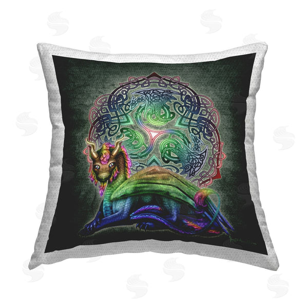 Stupell Industries Brigid Ashwood | Dragon Celtic Knot Printed Throw Pillow