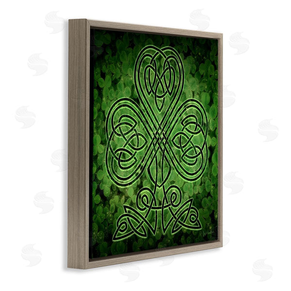Stupell Industries Brigid Ashwood | Green Celtic Shamrock Knot