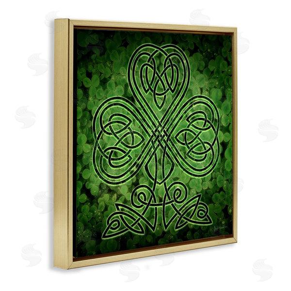 Stupell Industries Brigid Ashwood | Green Celtic Shamrock Knot Wall Art