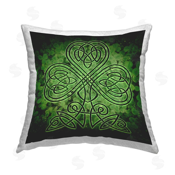 Stupell Industries Brigid Ashwood | Green Celtic Shamrock Printed Throw Pillow